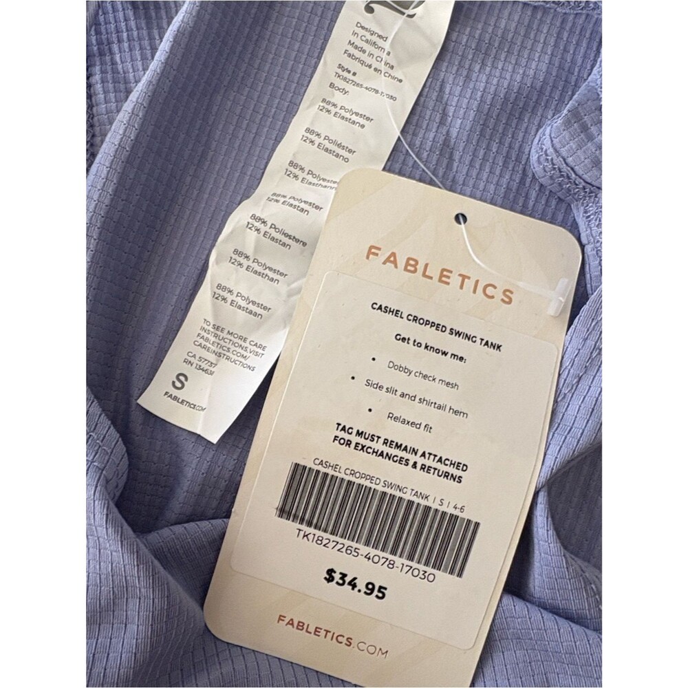Fabletics Light Lavender Ribbed Tank Top - Picture 4 of 4